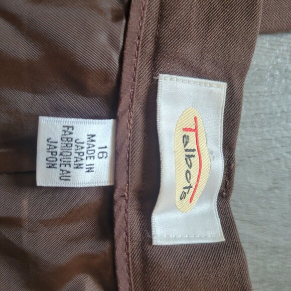 Talbots Womens Brown Wool Trousers Size 16 - Picture 3 of 4
